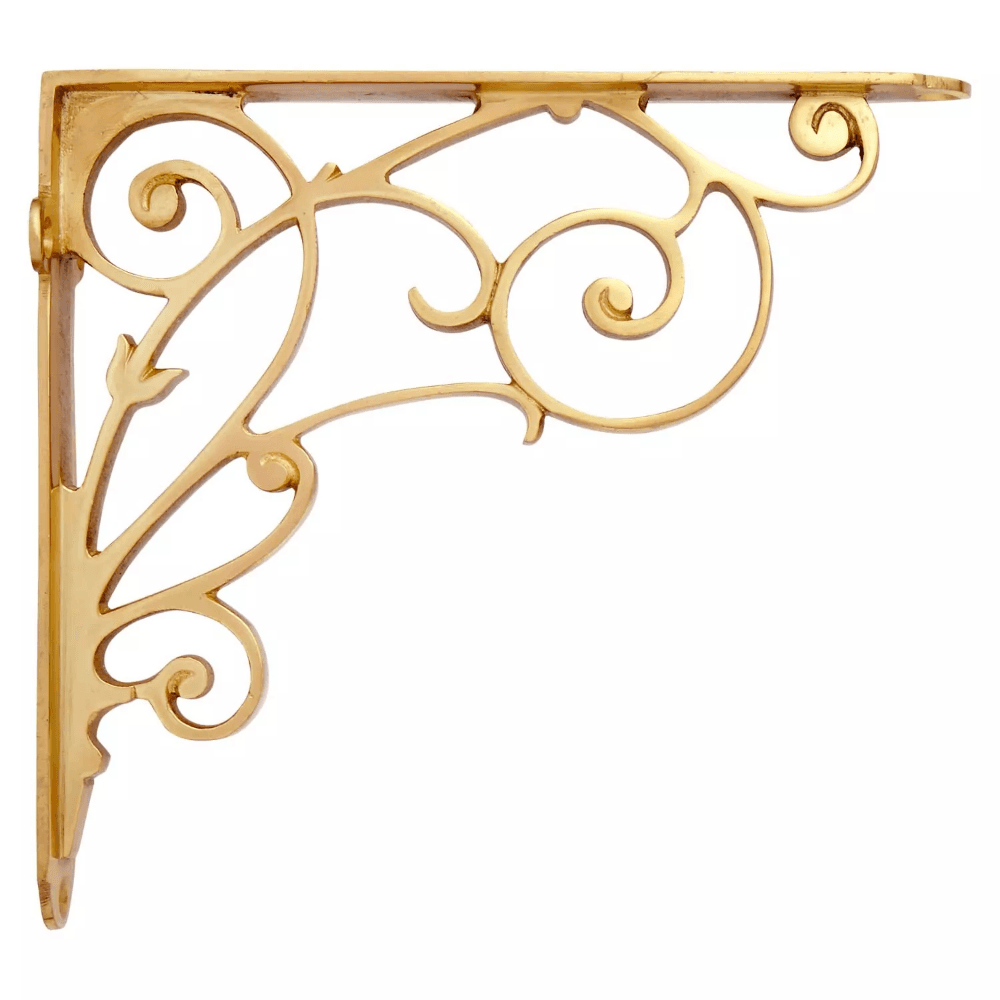 Winding Brass Scrollwork Shelf Bracket - Shelf Brackets - Hardware ...