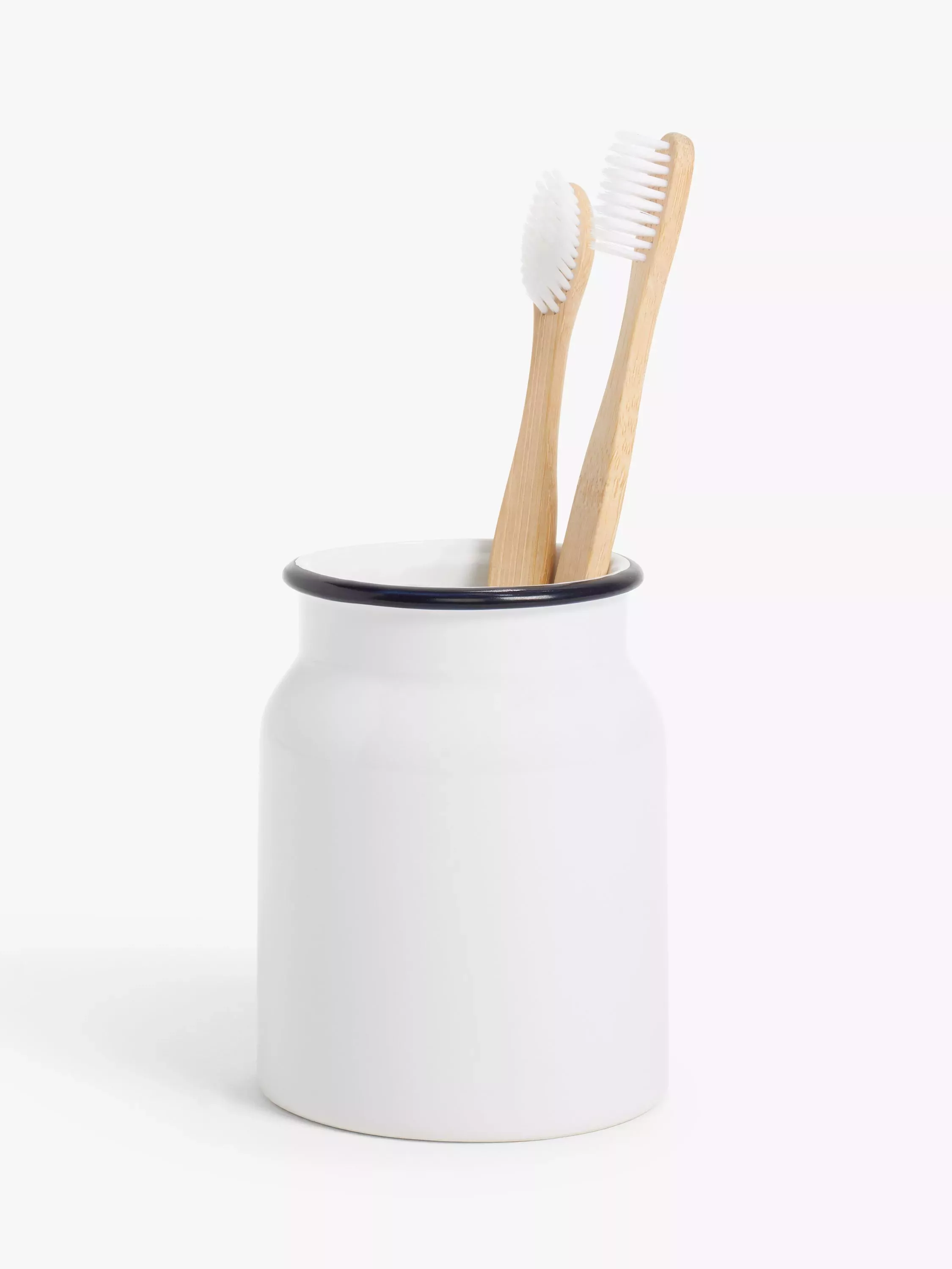 John Lewis Enamel Effect Bathroom Tumbler, White | Bathroom tumbler ...