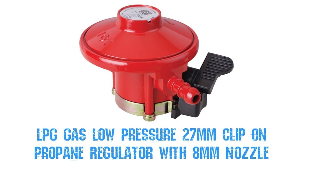 LPG Gas Low Pressure 27mm clip On Propane Regulator with 8mm Nozzle ...