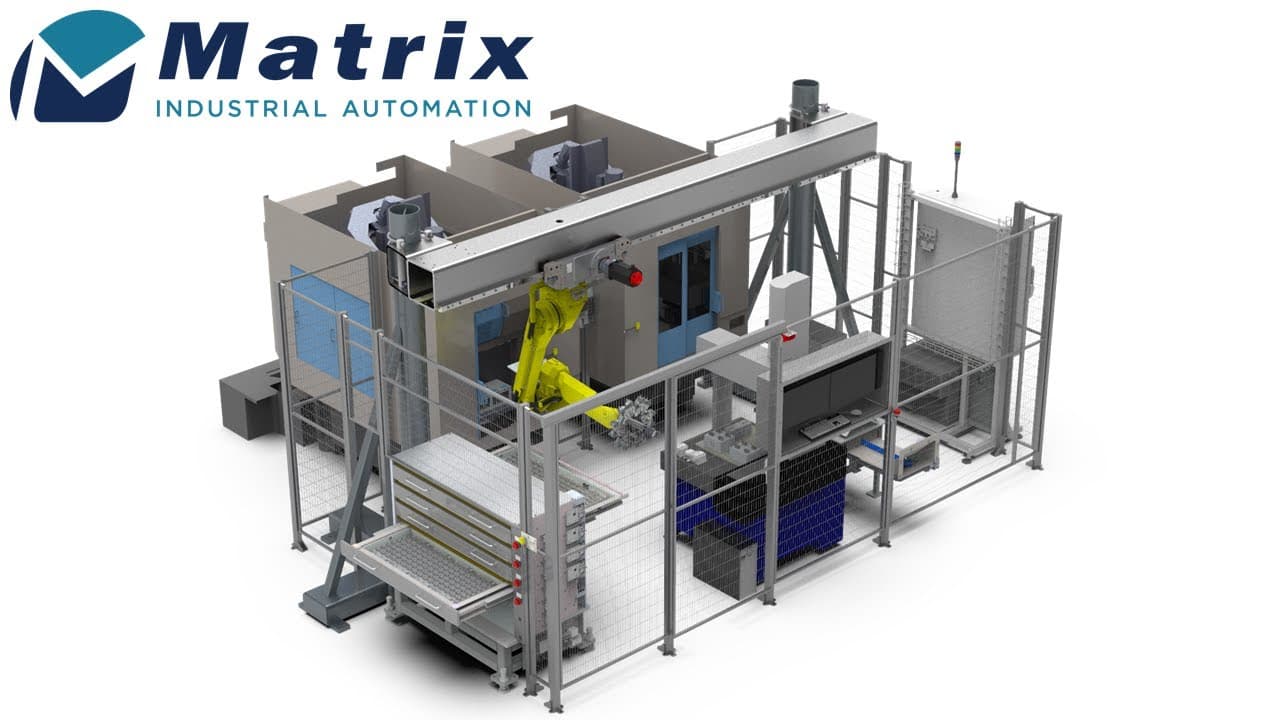 Rail Mounted Robotic Machine Loading System with Deburring and Quality ...
