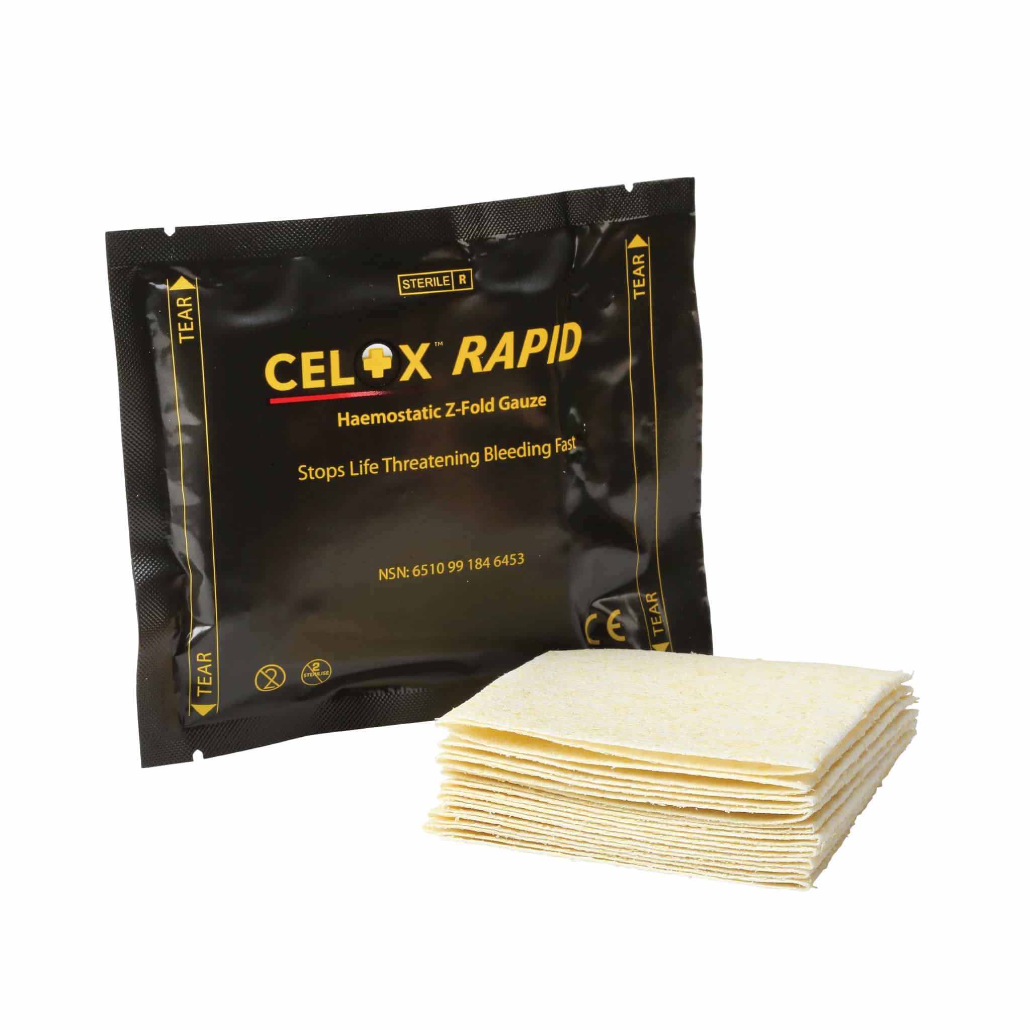 Celox Rapid Haemostatic Z-Fold Gauze - Reflex Medical