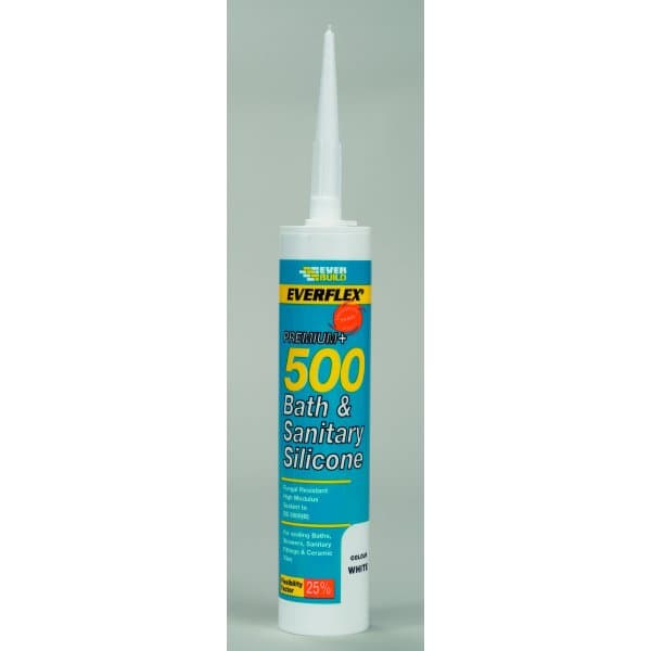 Everbuild – Everflex 500 Bath And Sanitary White Silicone Sealant ...