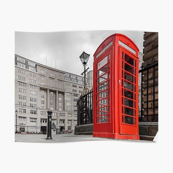 "British Red Telephone Box" Poster by millroa…