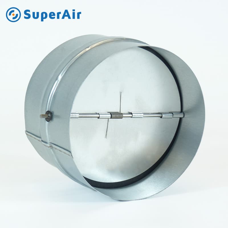 Round HVAC Volume Control Backdraft Damper - HVAC Back Draught Shutter ...