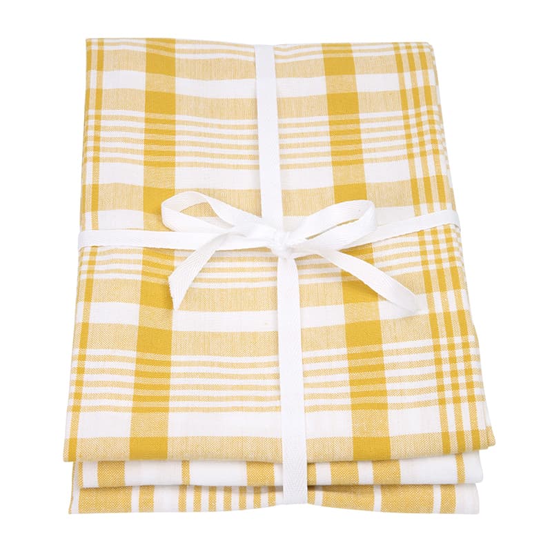 Love Colour Set of 3 Extra-Large Tea Towels - Ochre : Dexam - at the ...
