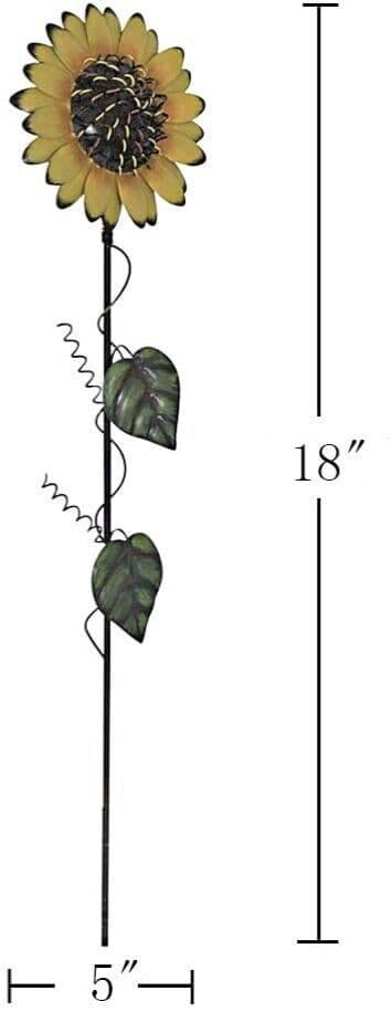 Flower Garden Stake Decorative Flower Yard Stake, Sunflower Decor Metal ...