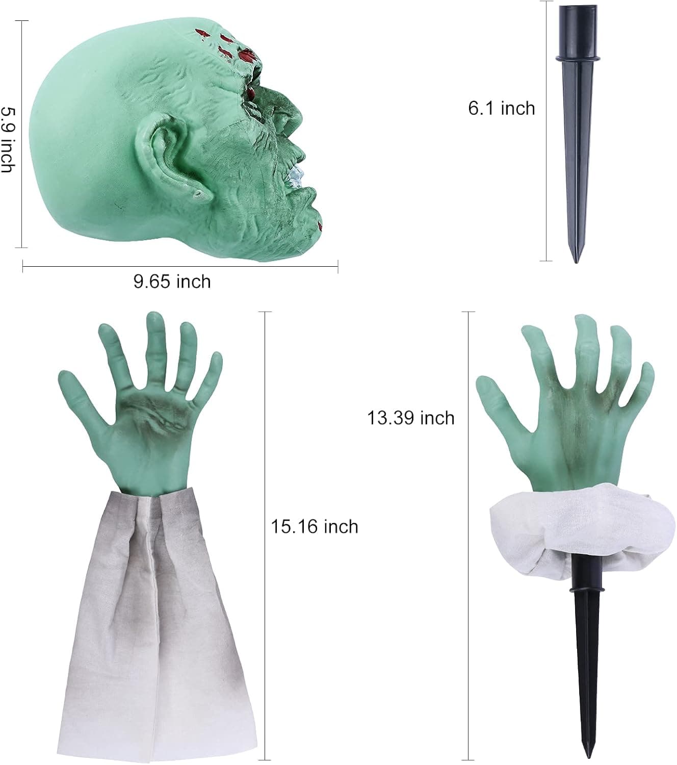 Buy TNELTUEB Halloween Decorations Outdoor Scary Skeleton Stakes ...