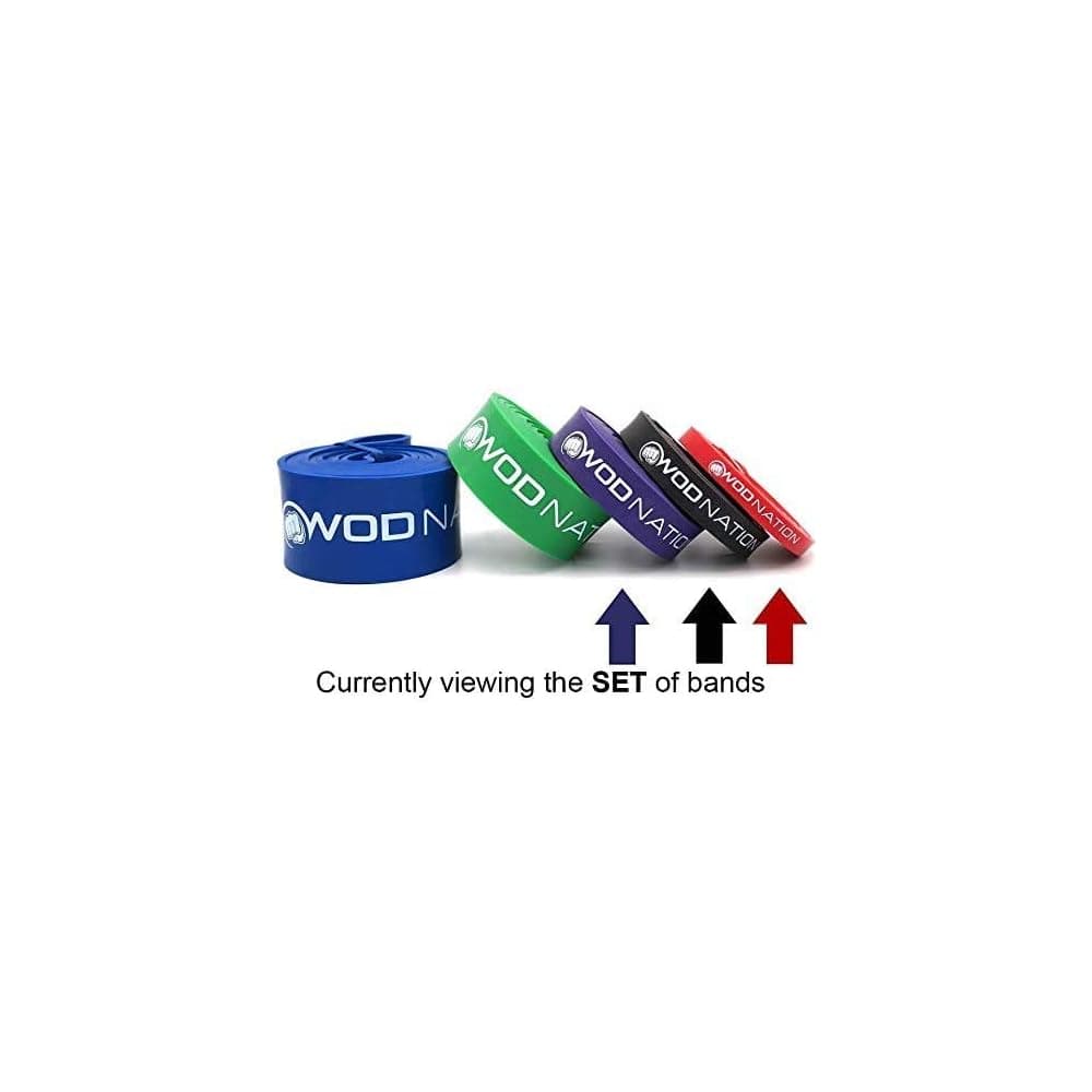 Buy WOD Nation Pull up Assistance Band Set Best for Pullup Assist, Chin ...