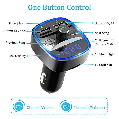 Bovon Bluetooth Fm Transmitter Auto Radio Adapter
