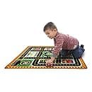 Amazon.com: Melissa & Doug Round The City Rescue Rug With 4 Wooden ...