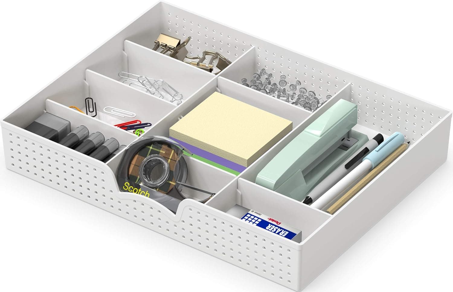 Amazon.com : Simple Houseware Drawer Organizer Tray with 9 Adjustable ...