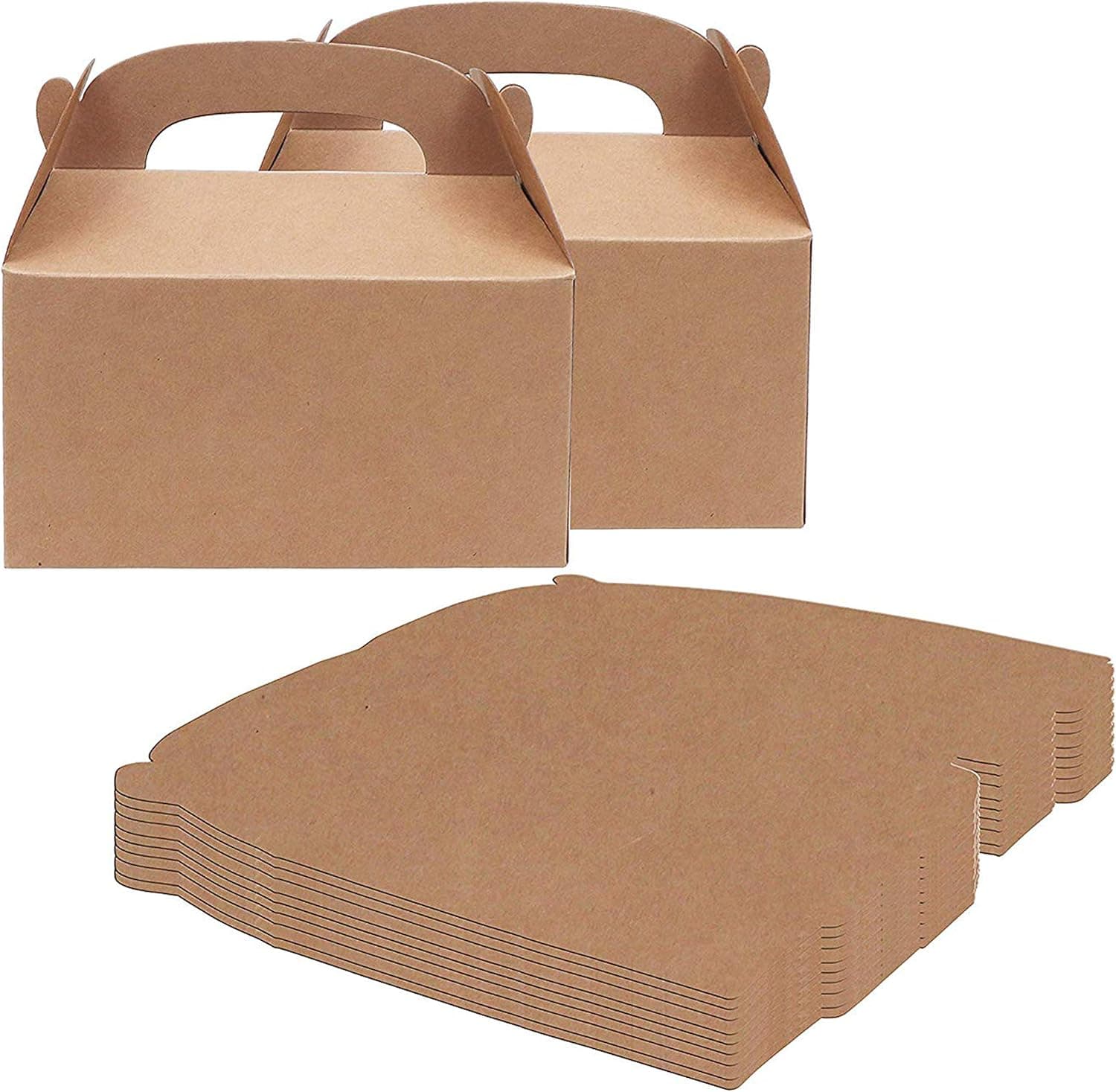 Treat Boxes (24 Pack) - 15 x 16 x 9.3cm Brown Kraft Gift Boxes - Party ...