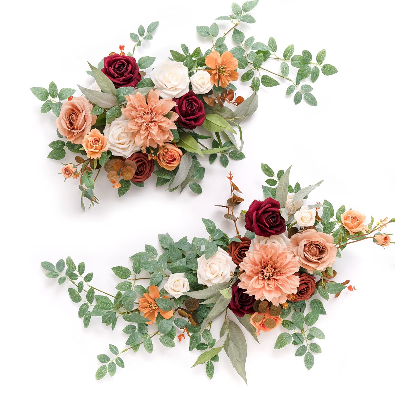 Ling's moment 2pcsTerracotta Artificial Flower Garland Floral Swags ...