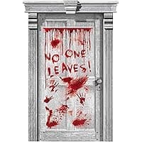 Amazon.com: Asylum Dripping Blood Door Cover | Halloween Decoration ...