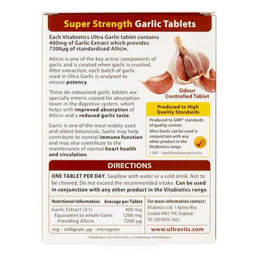 Vitabiotics Ultra Garlic Tablets | Holland & Barrett