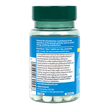H&B High Strength Vitamin B6 + Pyridoxine 100mg 120 Tablets | Holland ...
