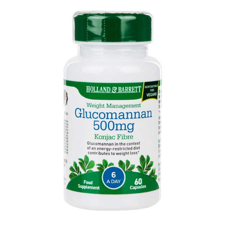 Glucomannan 500mg 60 Capsules | Holland & Barrett