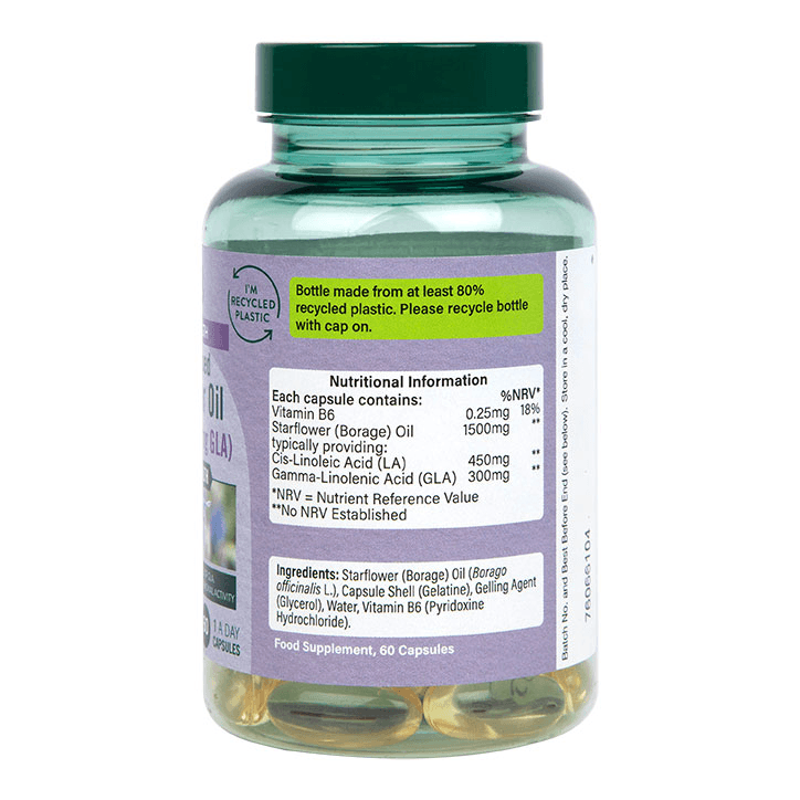 Holland & Barrett High Strength Cold Pressed Starflower Oil 1500mg ...