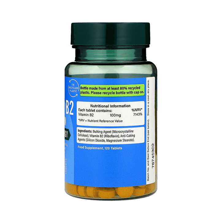 Vitamin B2 Riboflavin Tablets 100mg | Vegan | Holland & Barrett