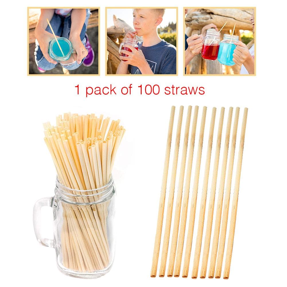100PCS Natural Wheat Straw Straws Biodegradable Ec... – Vicedeal
