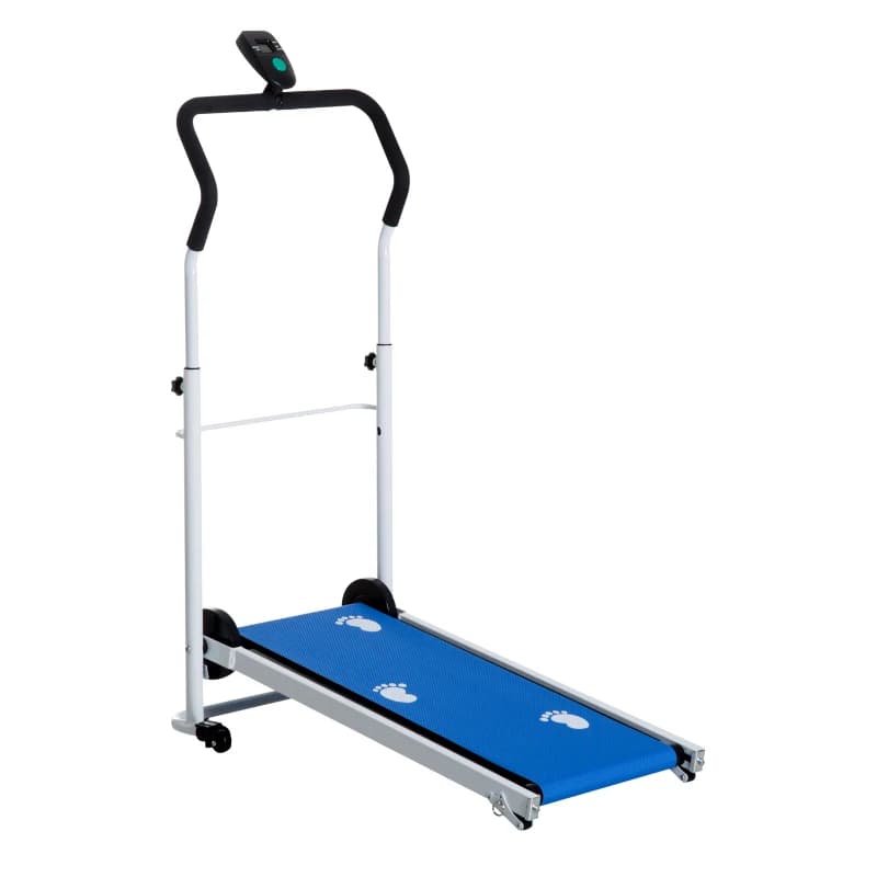 HOMCOM Portable, Folding, Manual Walking Treadmill for Home Gym Cardio ...