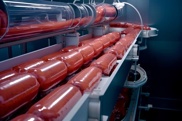 Premium Photo | A robotic sausage making conveyor