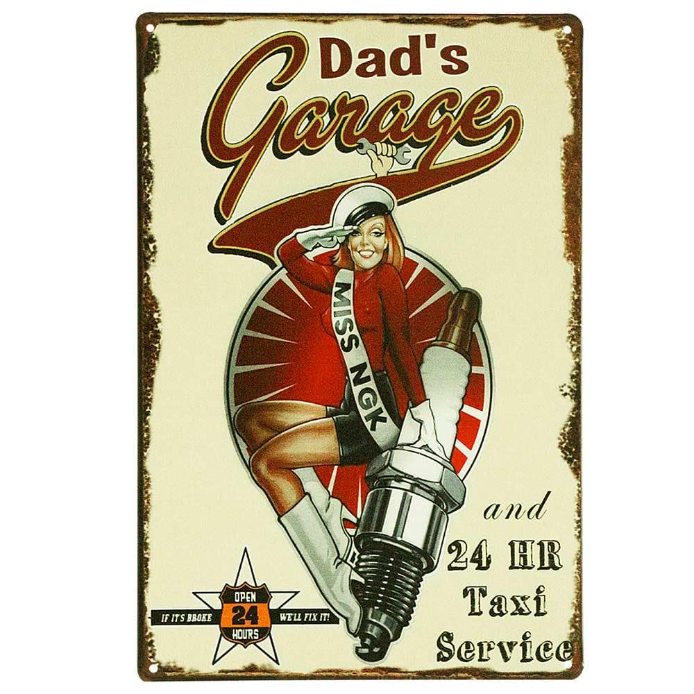 Buy Garage Rules Retro Style Metal Tin Signs Pub Bar Cafe Creative ...