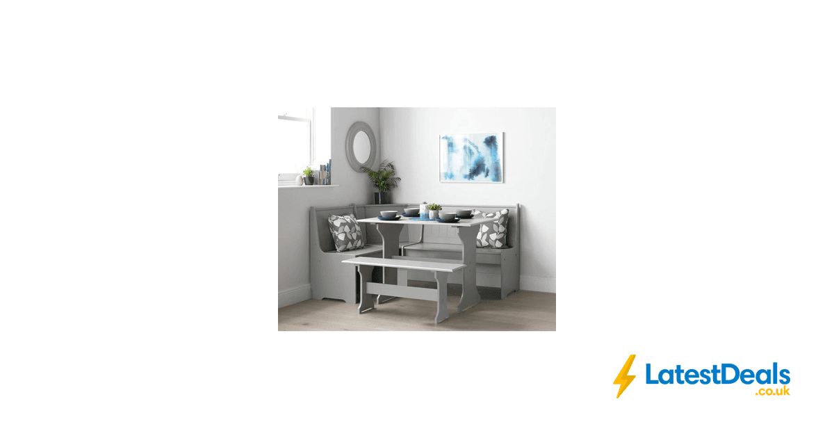 CHEAP! Argos Home Haversham Corner Dining Set & Bench - Grey, £232 at Argos