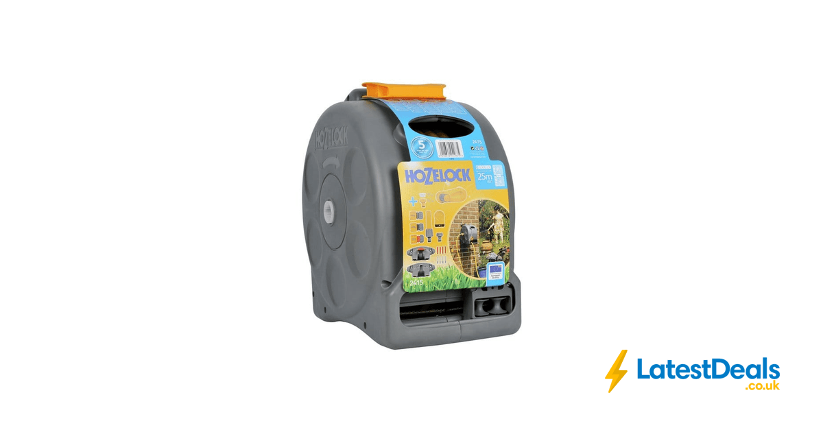 Hozelock 2-in-1 Compact Enclosed Hose Reel 25m