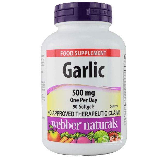 Webber Naturals Garlic 500mg Food Supplement 90 softgels | Lazada PH