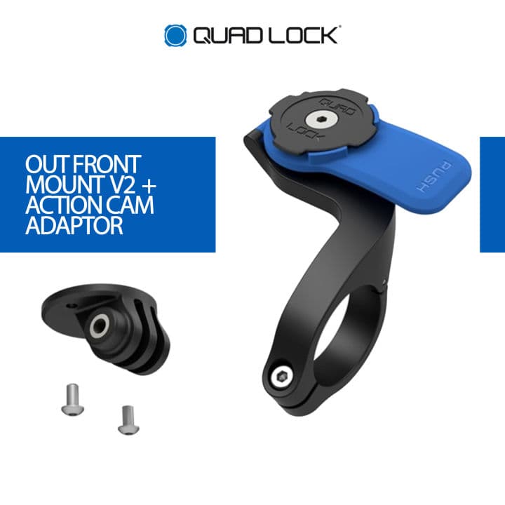 [QUAD LOCK] OUT FRONT MOUNT V2 & ACTION CAMERA ADAPTER PHONE HOLDER ...