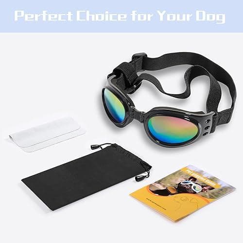 QUMY Dog Sunglasses Dog Goggles for Medium Large Breed Dogs, Wind Dust ...