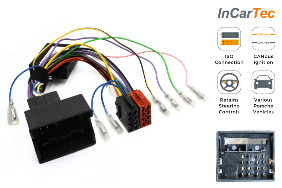 Porsche Quadlock CANbus steering wheel audio control interface - InCarTec