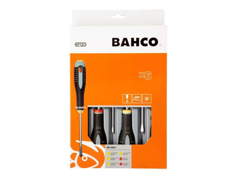 Bahco BE-9881 ERGO™ Screwdriver Set, 6 Piece| Carey ToolsBAH9881