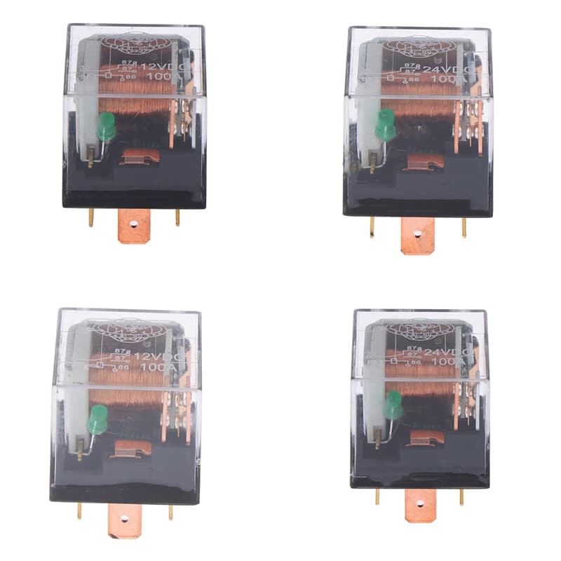 Waterproof automotive relay 12v/24v 100a 4pin/5pin spdt control car ...
