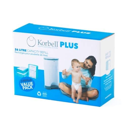 Korbell Nappy Bin 26 Litre Refill / 3 Pack - Little Dreamers