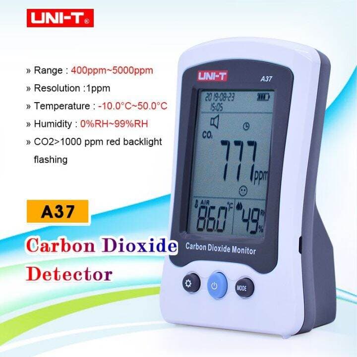 UNI-T A37 Digital Carbon Dioxide Detector Laser Air Quality Monitoring ...