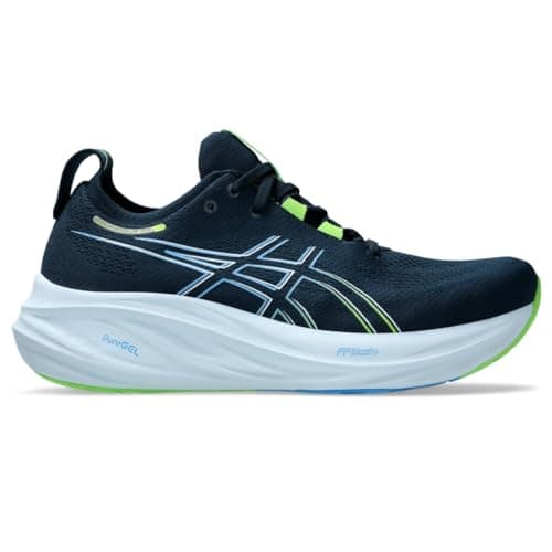 ASICS Men's Gel-Nimbus 26 Running Shoes, 10.5, French Blue/Electric Lime