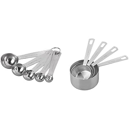 Tala Stainless Steel Measuing Cups and Spoon Sets, Contains 5 Measuring ...