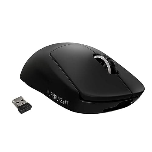 Logitech G PRO X Superlight Wireless Gaming Mouse, Ultra-Lightweight, Hero 25K Sensor, 25,600 DPI, 5 Programmable Buttons, Long Battery Life, Compatible with PC / Mac - Black