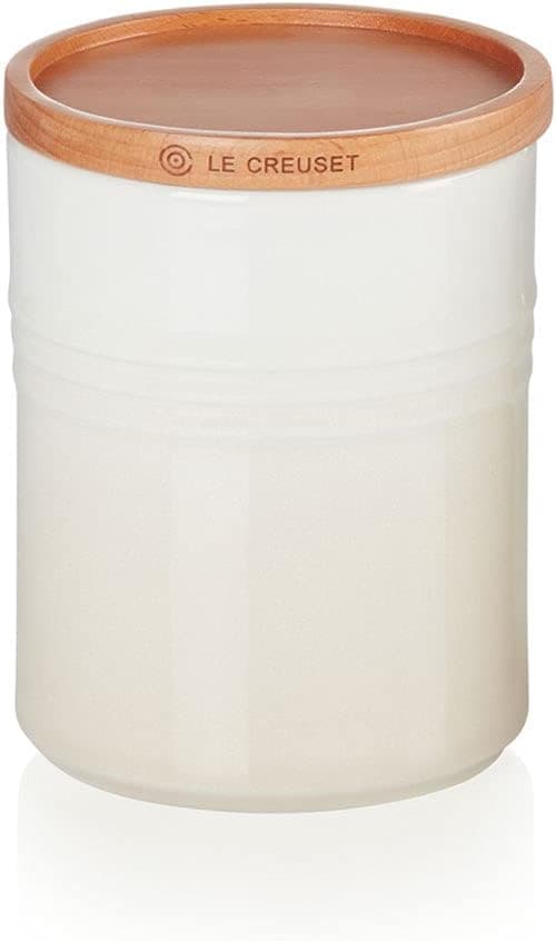 Le Creuset Stoneware Medium Storage Jar with Wooden Lid, Stoneware, 540 ...