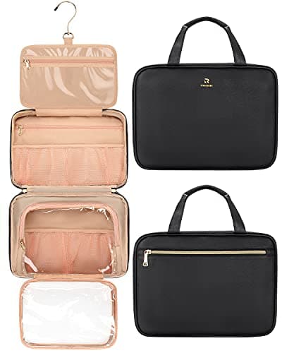 Relavel Toiletry Bag Hanging Travel Makeup Organizer with Metal Hook ...