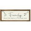 East of India Wooden Sign Family Where Life Begins