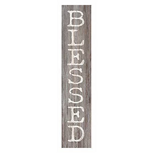 P. Graham Dunn Blessed Rustic Grey 7.25 x 1.5 Inch Wood Vertical Tabletop Block Sign