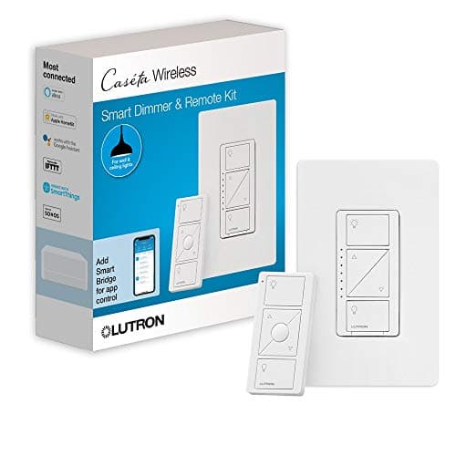 Lutron Caséta Wireless Smart Lighting Dimmer Switch and Remote Kit, P-PKG1W-WH-C