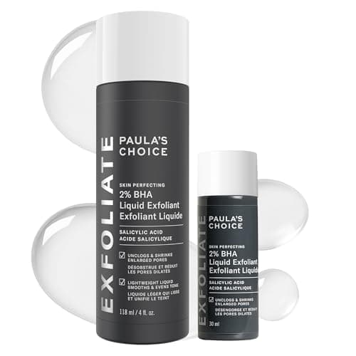 Paula's Choice SKIN PERFECTING 2% BHA Liquid Salicylic Acid Exfoliant Duo, Gentle Exfoliator for Enlarged Pores, Wrinkles & Fine Lines, Includes 1 Full Size Bottle & 1 Travel Size Bottle
