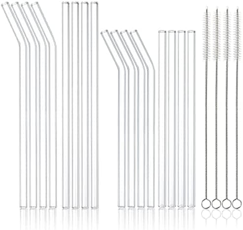 Amazon.com: Hummingbird Glass Straws Clear 9" x 7 mm Long Reusable ...
