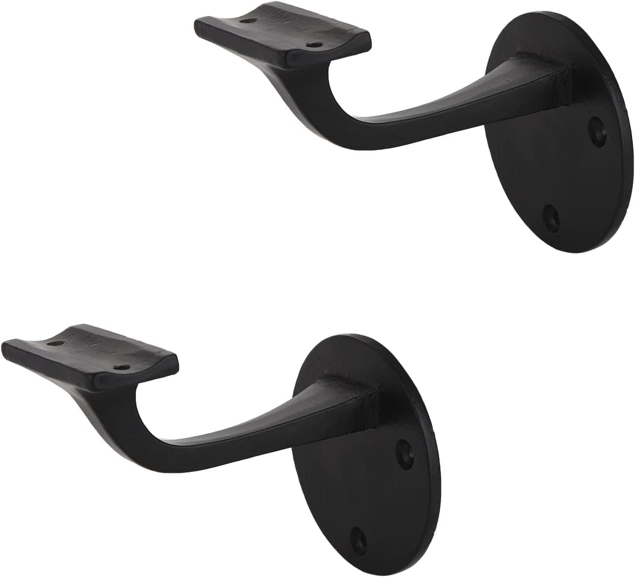 Amazon.com: Set of 2 Heavy Duty Metal Handrail Brackets - Cast Iron ...