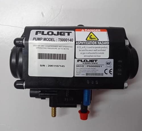 For Flojet P5000551Pump for Beverage and Syrup Machines, 20-60 PSI Operating Pressure