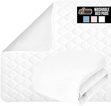 Gorilla Grip Washable Bed Pads for Incontinence, Leak Proof Slip ...